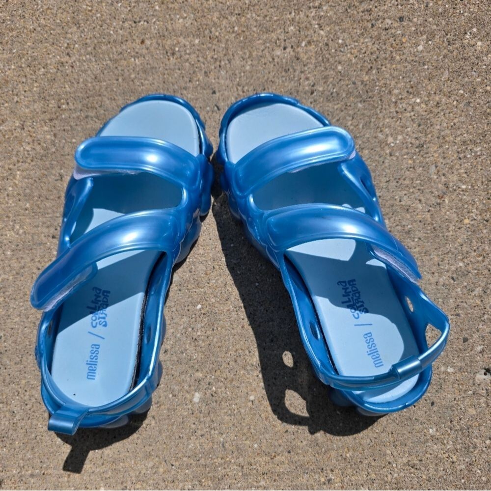 Collina Strada Melissa Edition Puff Sandals Sky Blue Sz 5 - Picture 9 of 11